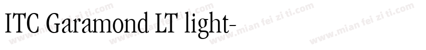 ITC Garamond LT light字体转换